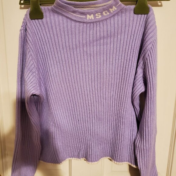 MSGM SWEATER PURPLE FOR GIRLS Size 12 - Picture 5 of 7
